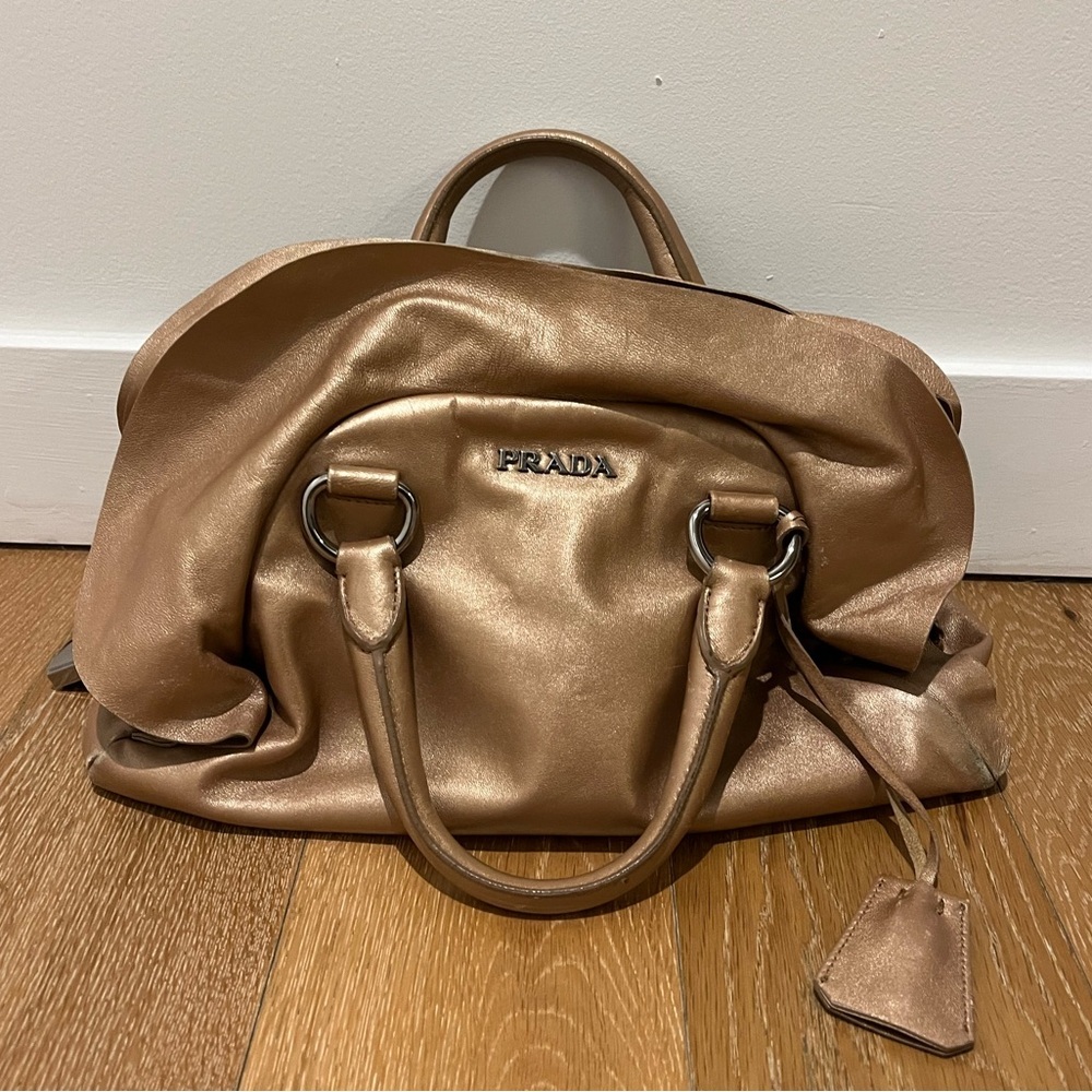 Prada Women's Tan Leather top handle bag used - Picture 6 of 12
